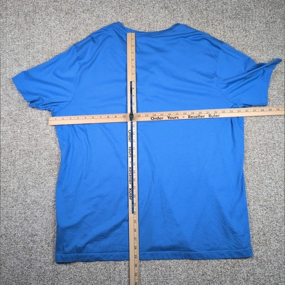 Lacoste Mens 3XL Blue Pima Cotton Regular Fit Button Henley T-Shirt - Picture 5 of 5